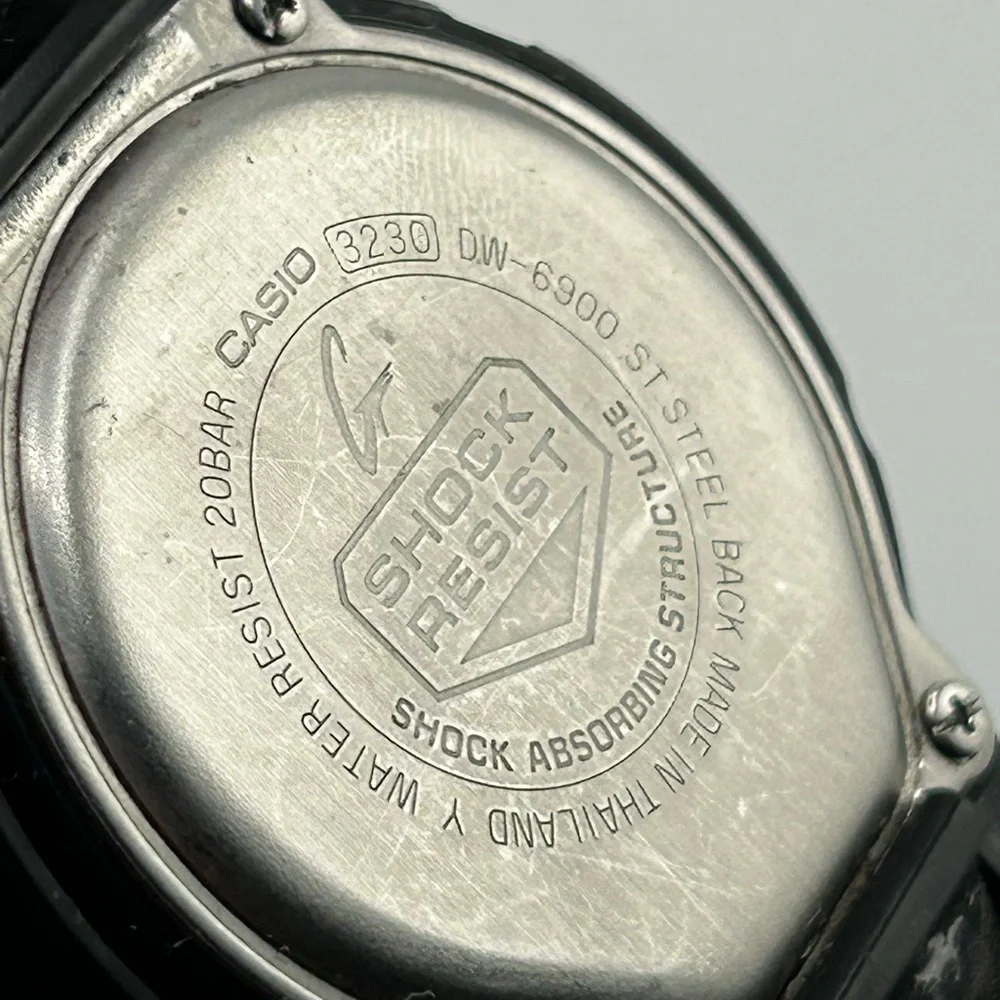 Casio G-Shock Black Digital DW-6900 ST steel Watch new battery installed#571